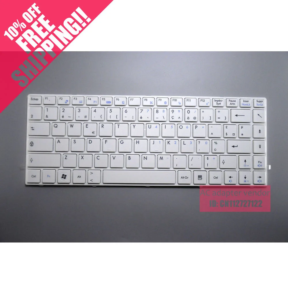 

White FOR MSI FOR MSI CR420 CR460 X350 EX465 CX420 X370 laptop keyboard