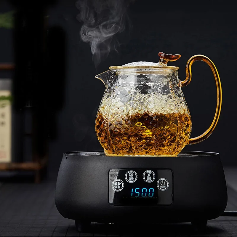 Heat Resistant Glass Fish Ceremony Teapot Boron Silicon Filter Strainers Chinese Kung Fu Scale Teawear Set Pot High
