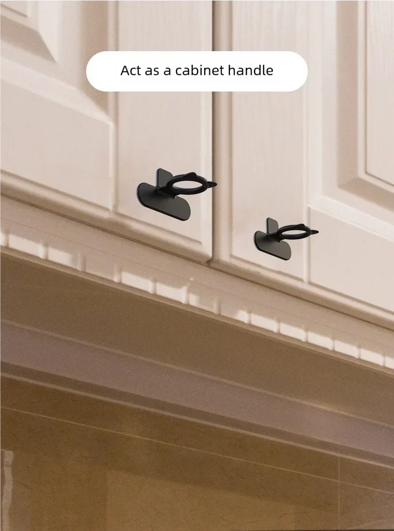 Toilet Seat Lifters Multifunction Silicone Self-Adhesive Cabinet Door Handle Avoid Touching Toilet Lid Handle Wc Accessories