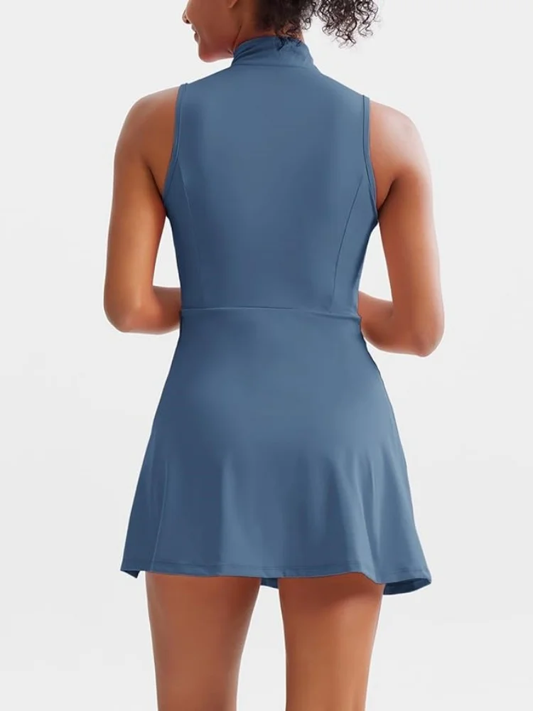 Summer Solstice Women's Tennis Dress 2-in-1 Tennis Golf Sports Dress Polo Collar Design Women's Fitness Dress women dress sports clothing