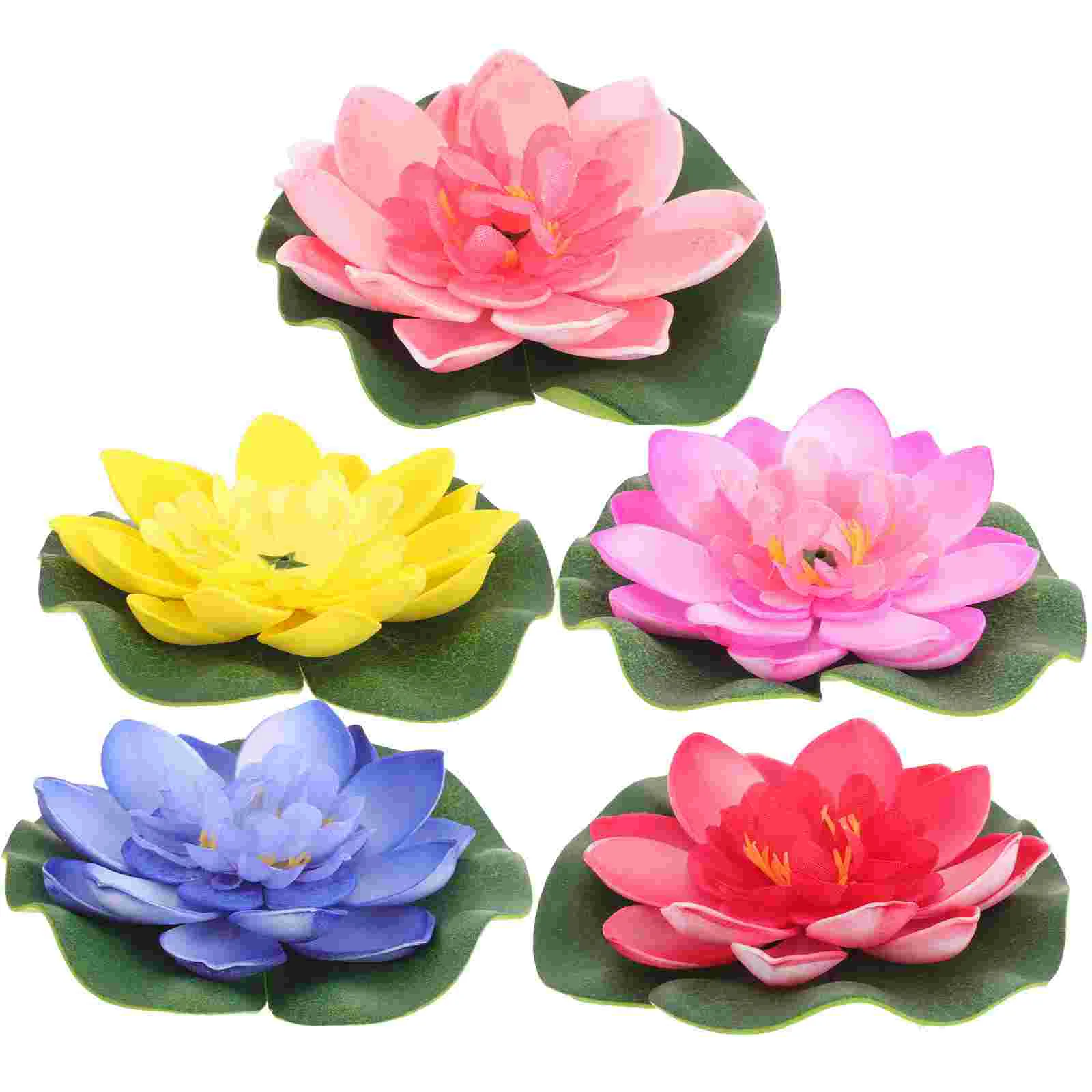 

5 Pcs Toy Toddler Decoraciones Para Baños Artificial Lotus Flowers for Pond Plant