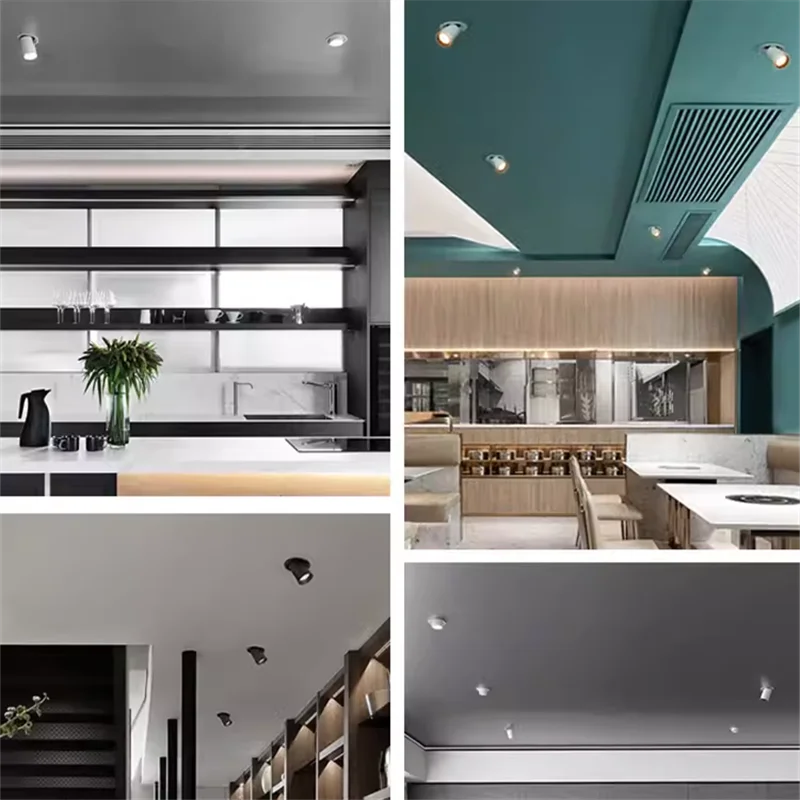 1Pcs LED Aluminum Recessed Rotating Downlight 9W12W15W18W20W24W Epistar Chip COB Spot Light Ceiling Lamp AC85-265V
