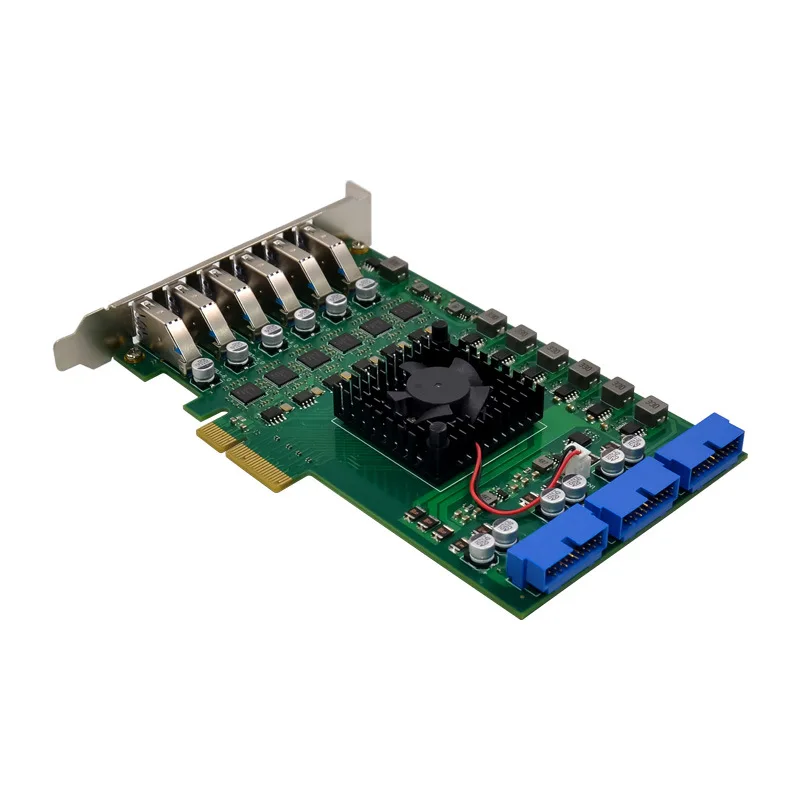 PCIe X4 NEC720202 12포트 USB3.0 산업용 카메라 비전 수집 어댑터 카드 모델 SE-U30202A-12U OEM