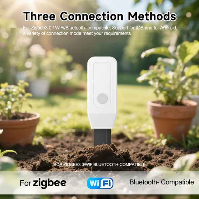For Tuya WiFi For Zigbee Soil Tester Sensor Real Time Test Temperature Moisture Sensor Remote Monitoring For Flower Potting Tool 4
