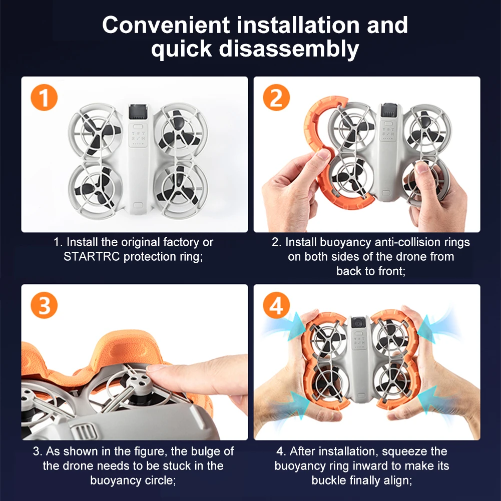 For DJI NEO Propeller Guard Cover Lightweight EVA Floating Propeller Guard Bumper Buoyancy Anti-collision Ring Drone Accessories