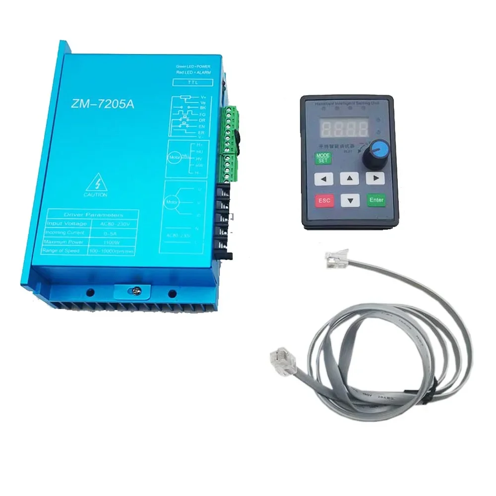 

310V High Voltage High Power DC Brushless Motor Driver 220V AC Max 5A 1100W BLDC With Handheld Intelligent Setting Unit ZM-7205A