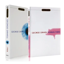 Animal Farm and 1984 2 Book Collection George Orwell Classics In English Children's Reading Learning Books for Kids