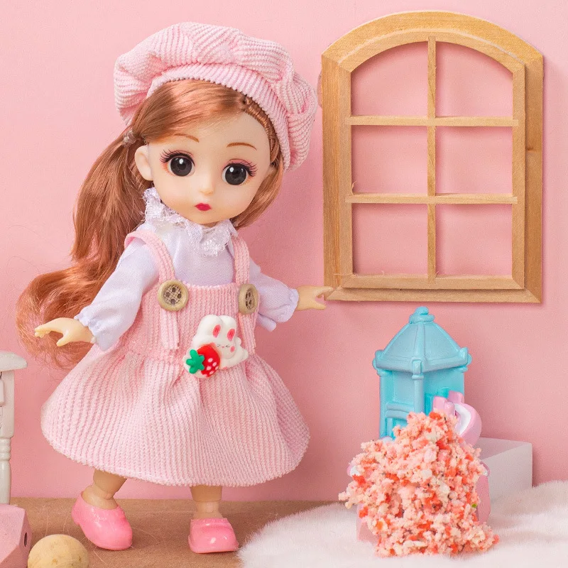 1/12 Doll 16cm Mini BJD Dress Up Doll Toys with Clothes Shoes Movable 13  Joints | eBay