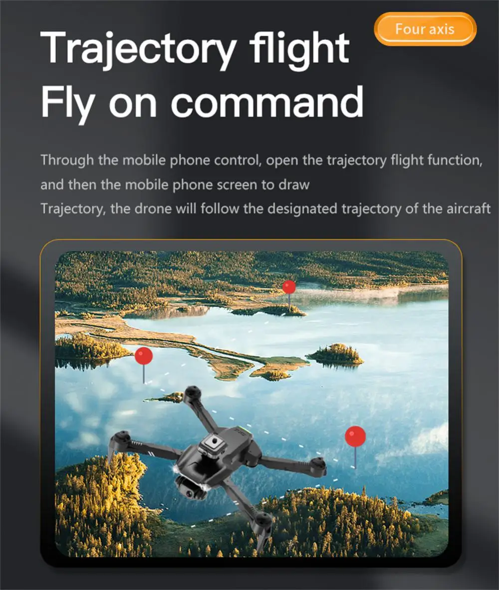 V28 Drone, the drone will follow the designated trajectory of the aircraft . the flight