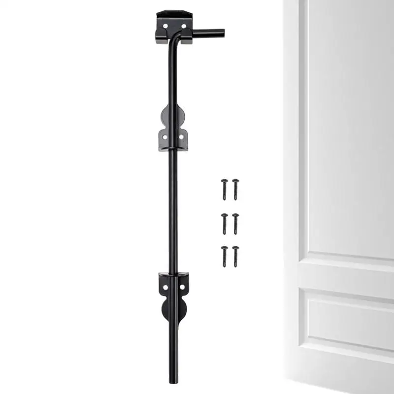 

Heavy Duty Gate Latches Portable Cane Bolt Steel Door Latch Bolt Lock Door Stop Hardware For Single Open Door & Gate latches