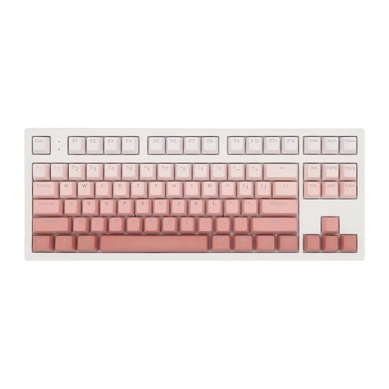 Teclado Retroiluminado para Teclado Mecânico para Jogos Pbt Keycaps Transparente Nevoeiro Azul Rosa Gradiente Oem 108 Chaves - Imagem 3