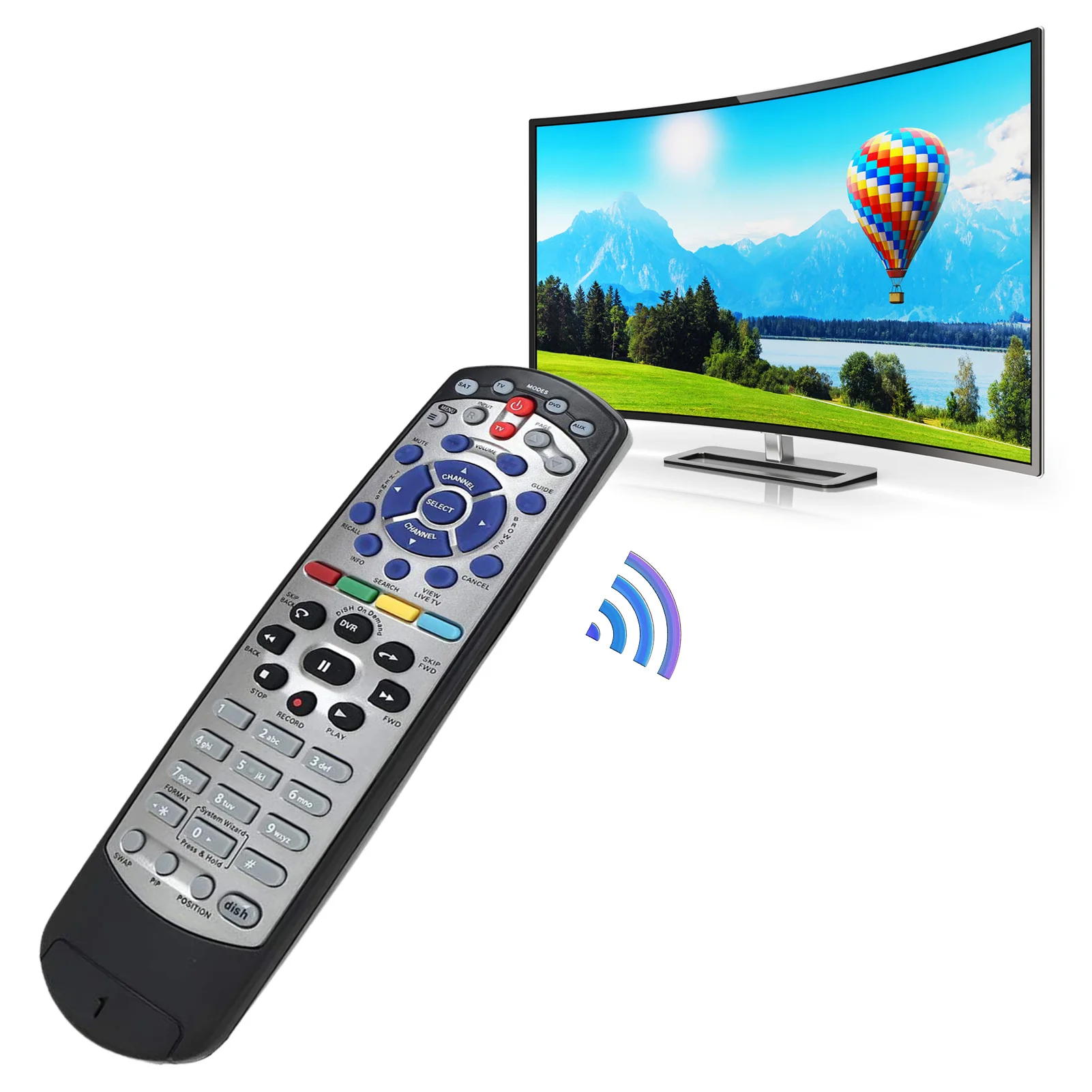

New Universal IR Learning Remote Control Compatible with Dish Network 20.1 IR Replacement Remote Control TV1 DVD Accessories