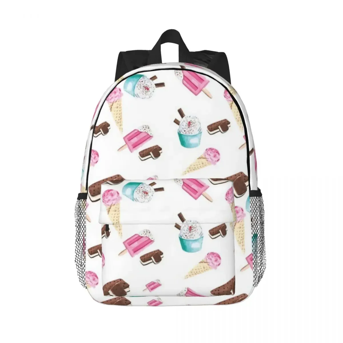 

Watercolor Ice Cream And Popsicle Backpacks Teenager Bookbag Children School Bags Travel Rucksack Shoulder Bag Large Capacity