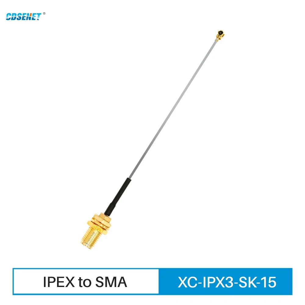 

10pcs/lot IPEX To SMA Adapter Cable CDSENET XC-IPX3-SK-15 IPEX-3 to SMA-K Cable 15cm For Wireless Module Antenna