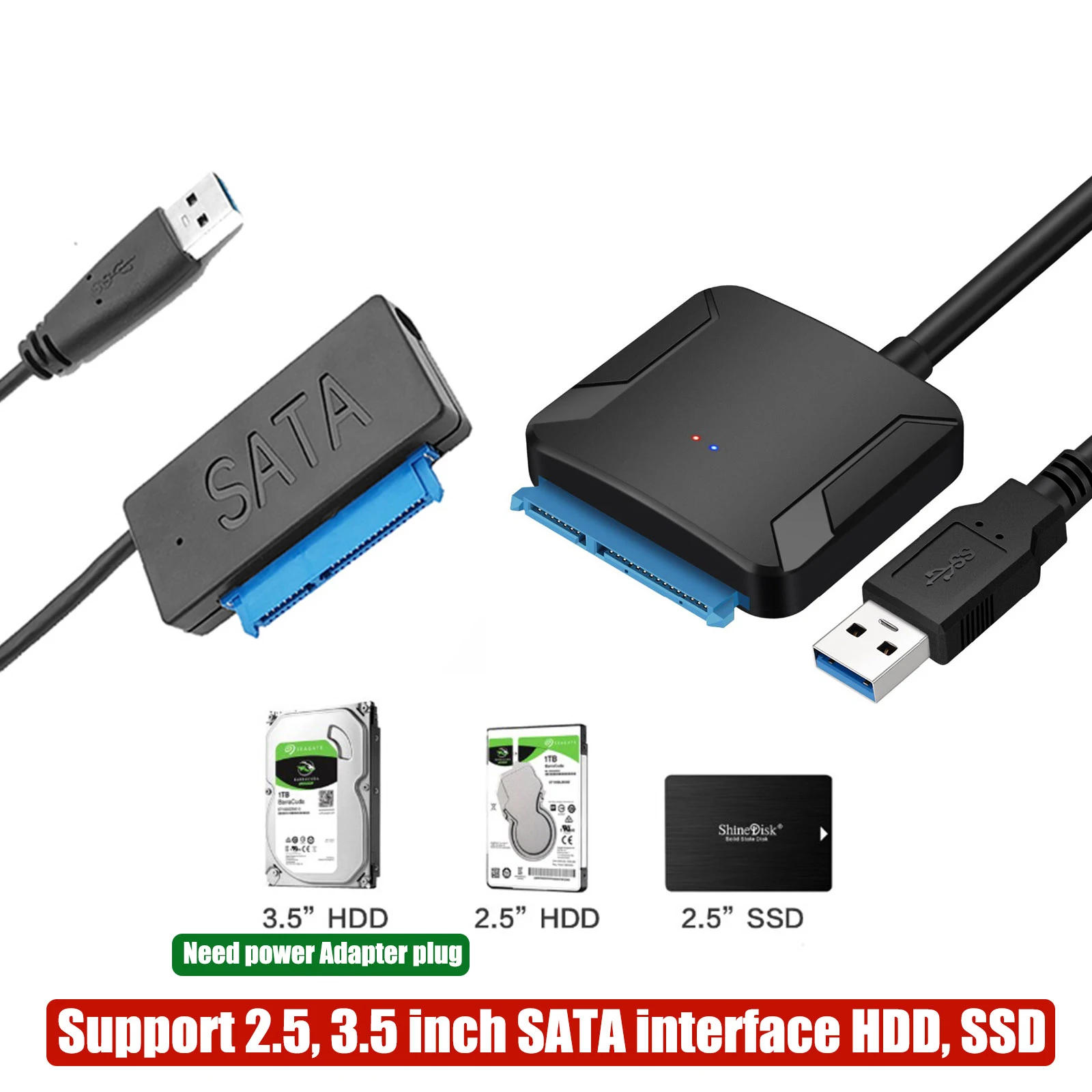 USB To SATA 3 Cable Sata to USB3.0 Adapter Cable Support 22Pin 2.5/3.5 inche External HDD SSD Hard Disk Computer Connector sata to usb cable sata to usb adapter sata to usb adapter cable usb adapter sata adapter cable usb adapter cable usb cable adapter conversion cable adapter