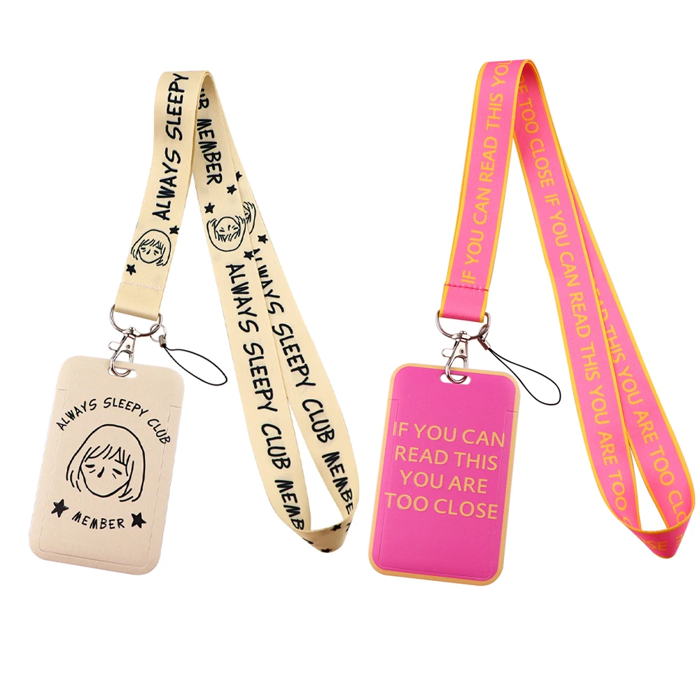 

Always Sleepy Club Neck Strap Lanyards for Keys Keychain Badge Holder ID Credit Card Pass Hang Phone Charm Accessories