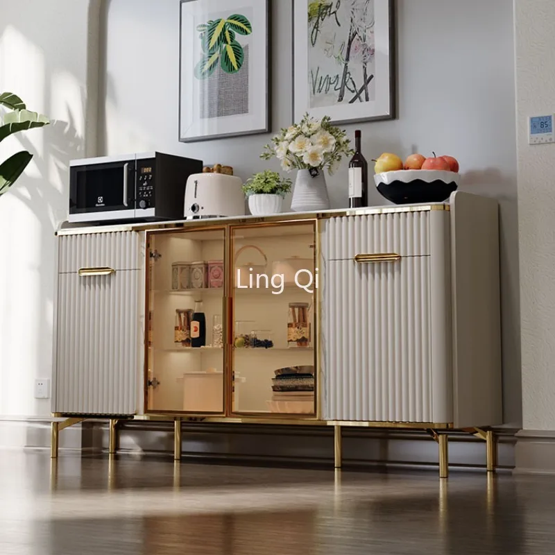 

Designer Luxury Sideboards Side Organizer High Quality Light Luxury Living Room Cabinets Hallway Display Vitrina Home Furniture