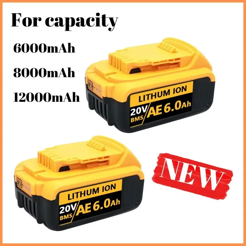 

For Dewalt Screwdriver 20V 6.0Ah/8.0Ah/12.0Ah DCB200 Battery Lithium-ion DCB612 DCB609 DCB205 DCB200 DCB182 for Dewalt 20V fer