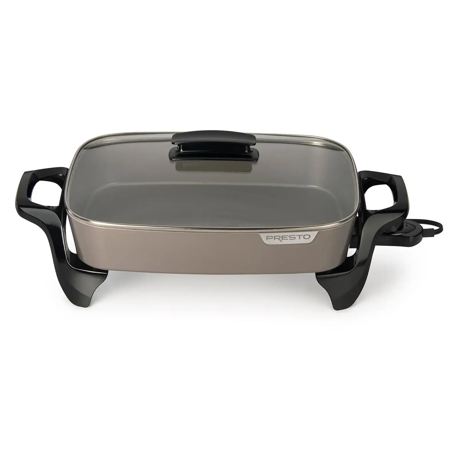 16-inch Ceramic Electric Skillet with glass cover 06856 Electric Pan .USA.NEW