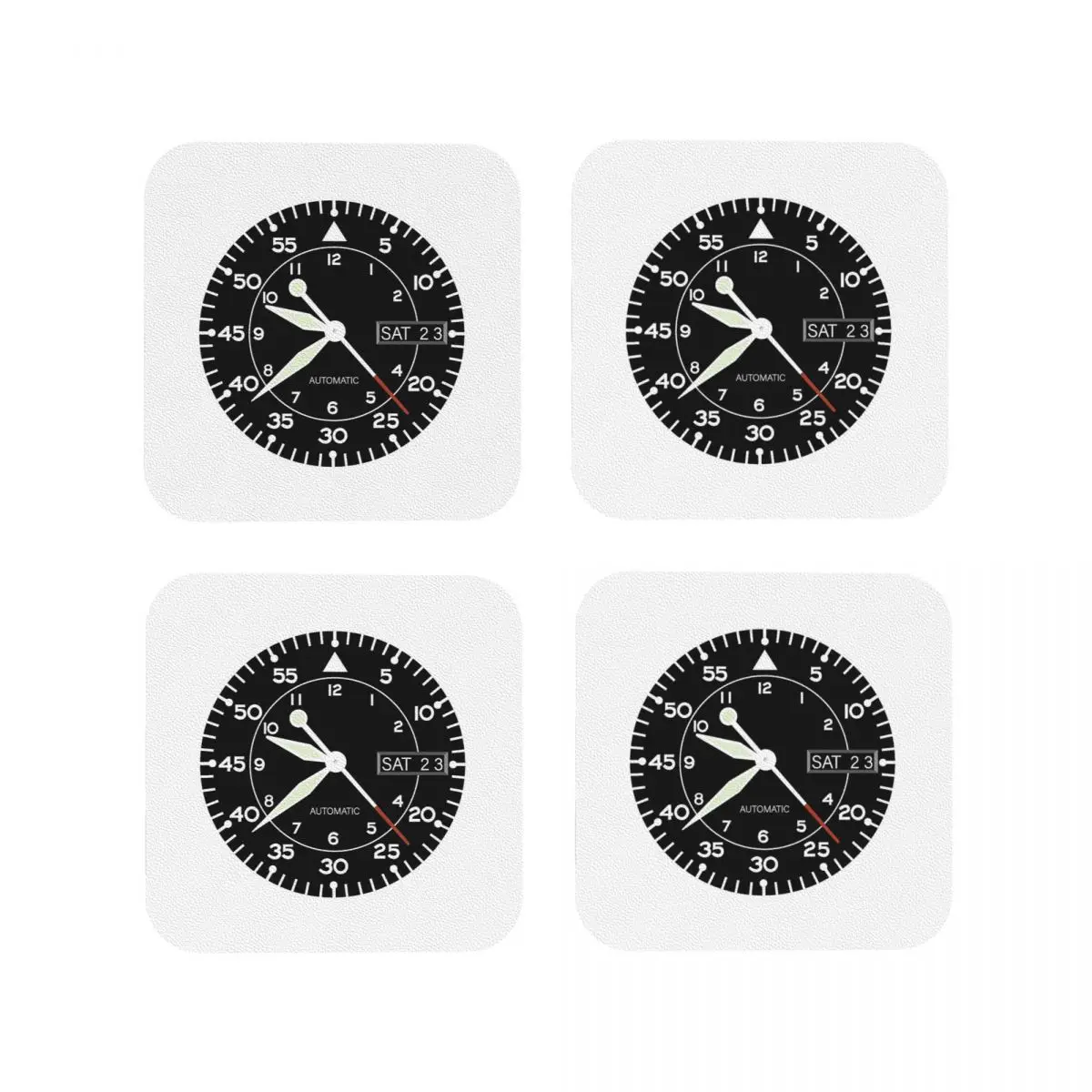 Seiko Aviation Flieger Watch Face Sottobicchieri Tappetini Da Caffè Set Di 4 Tovagliette Tazza Stoviglie Decorazione E Accessori Pad Per La Casa
