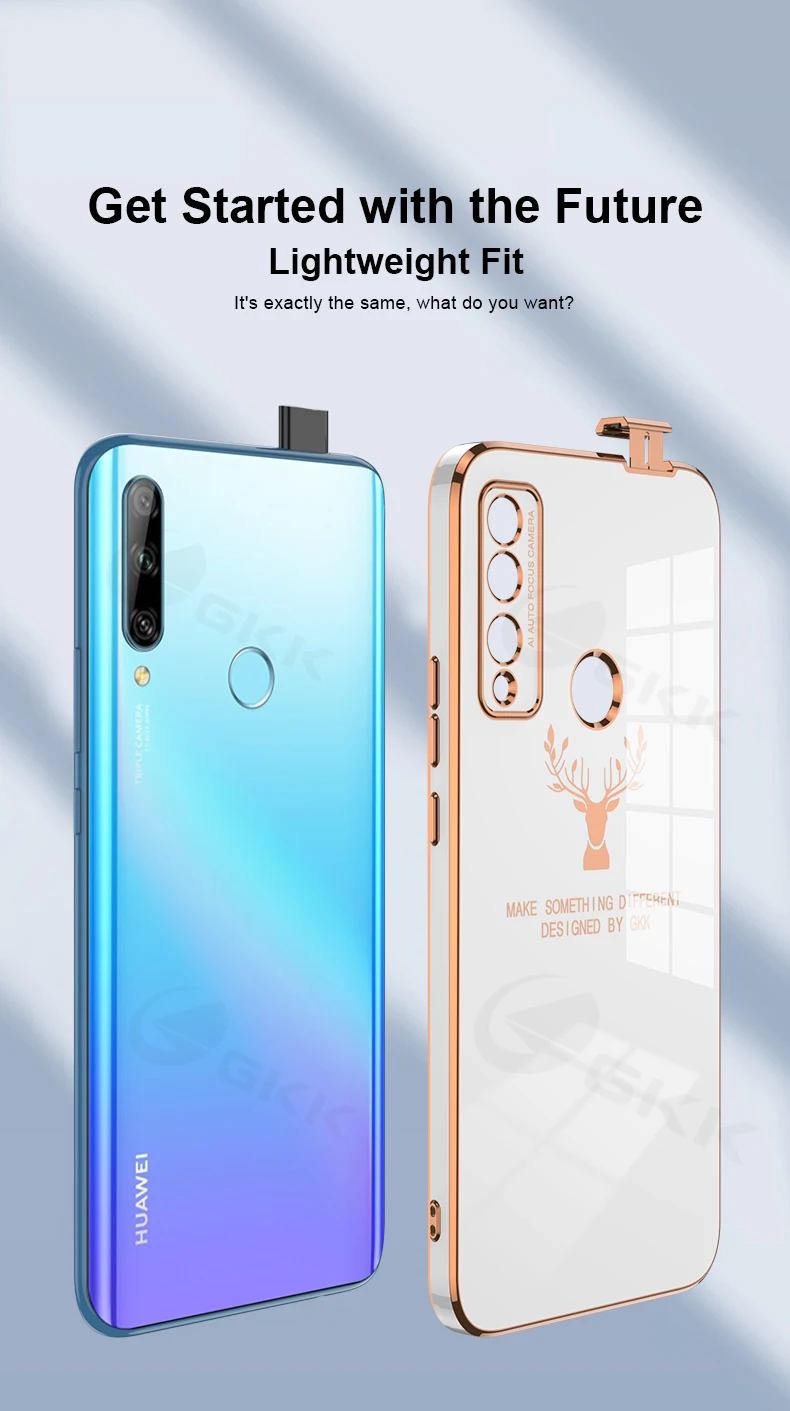 Luxury Plating Square Soft Case For Huawei Honor 9X Global Lifting Lens Protecti