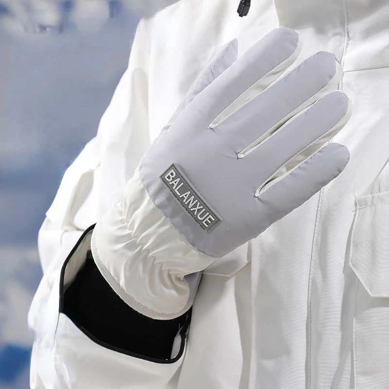 

Ski Gloves for Men and Women Outdoor Windproof Waterproof Riding Gloves Winter Warm Fleece-Lined Thickened Touch Screen Finger