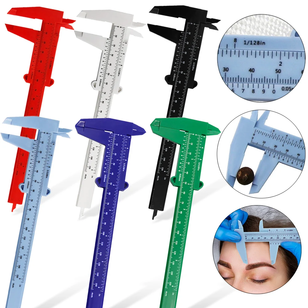 

150MM Plastic Eyebrow Measuring Ruler Tattoo Vernier Brow Pachymeter Line Lip Ruler Microblading Portable Permanent Makeup Tools