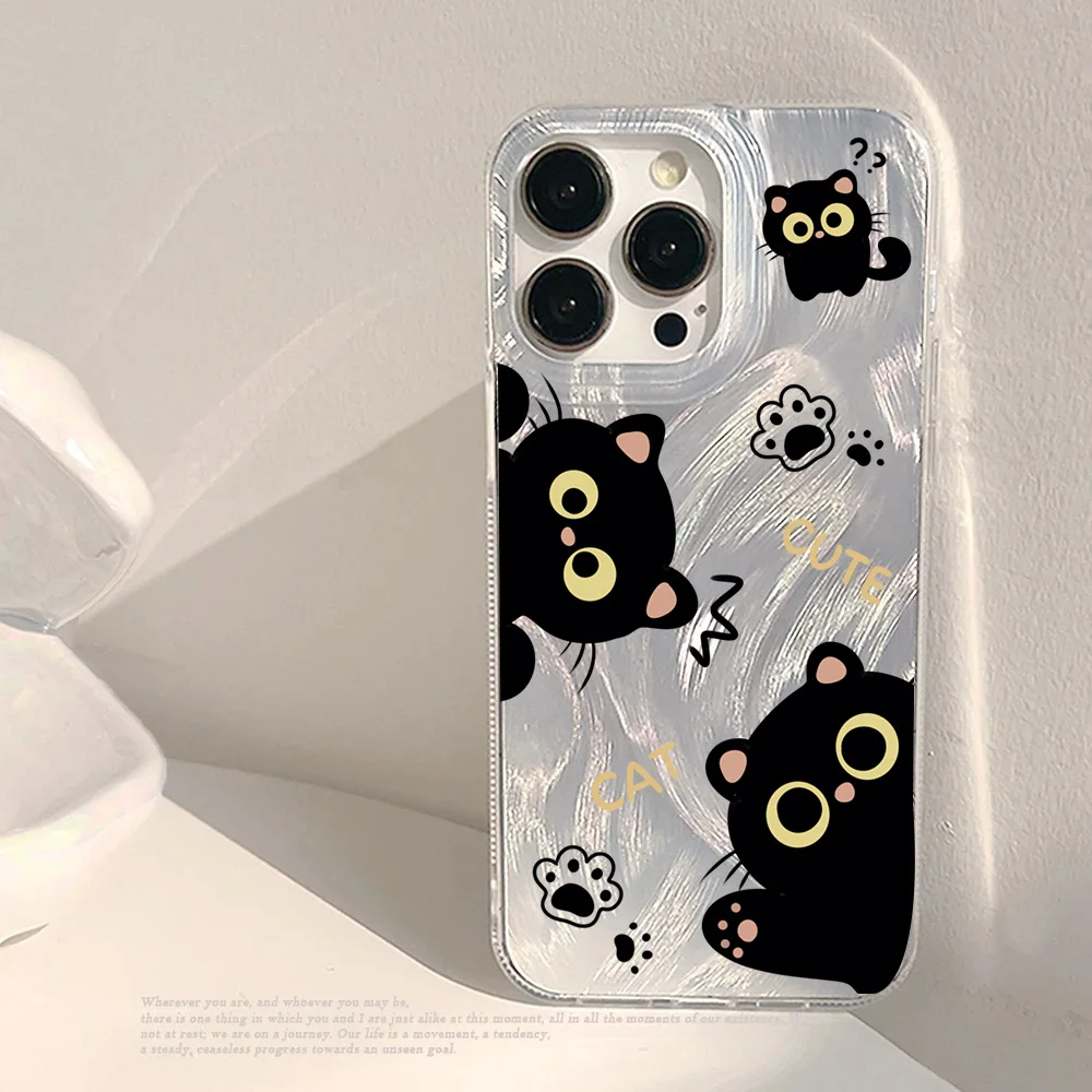 Mysterious Blue Black Cat Protective Case