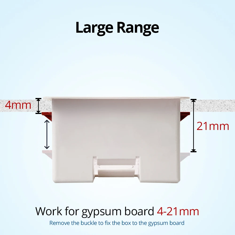 1 GANG WHITE SINGLE DRY LINING PLASTERBOARD PATTRESS BACK BOX TO BS EN 60670-1 