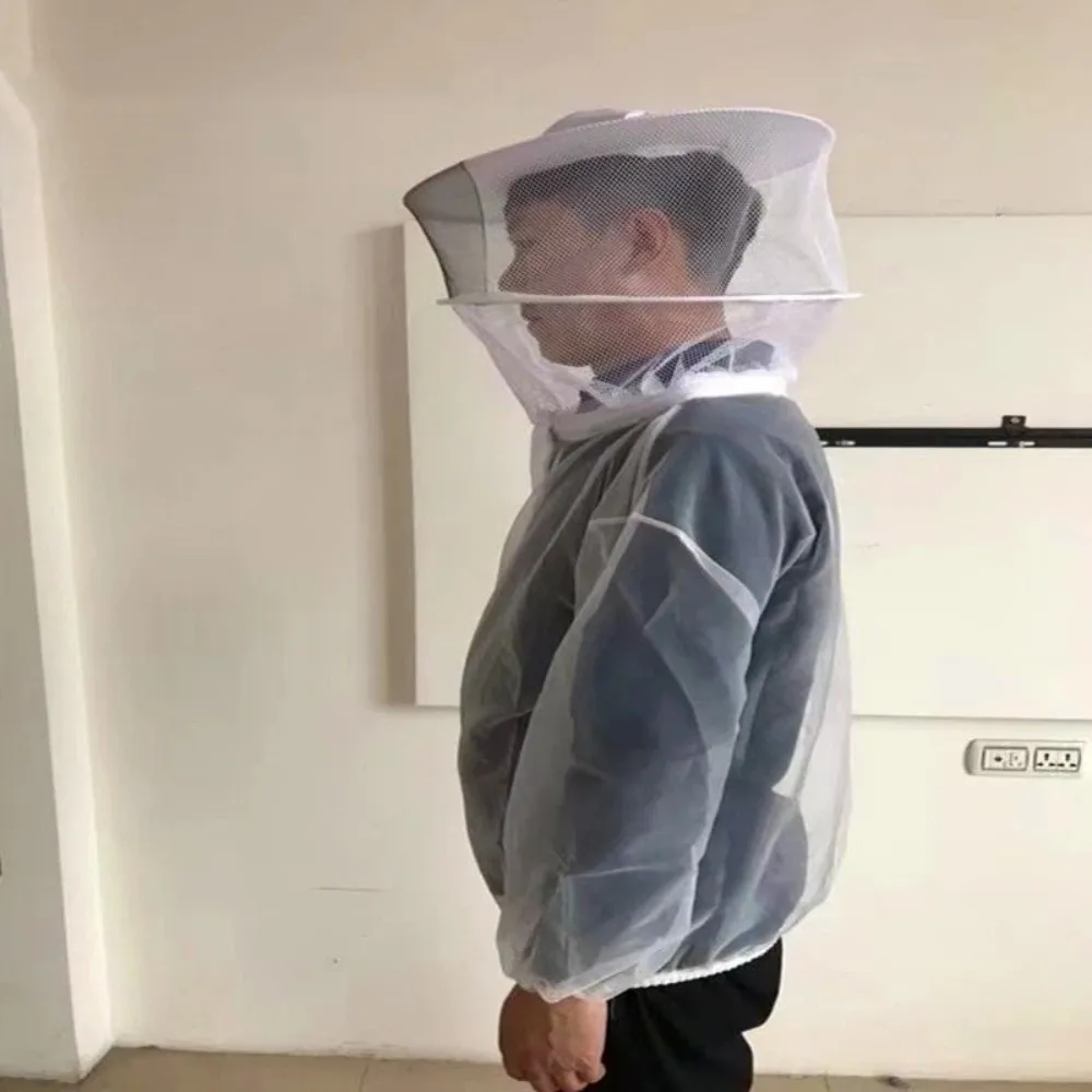 통기성 양봉복 메쉬 스목 하프 바디 양봉 자켓 후드 베일 내마모성 보호 장비 전문가용