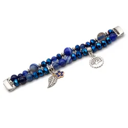 Elegant Handmade Crystal Bead Bracelet - Dressy Jewelry Wristband Replacement (Blue)