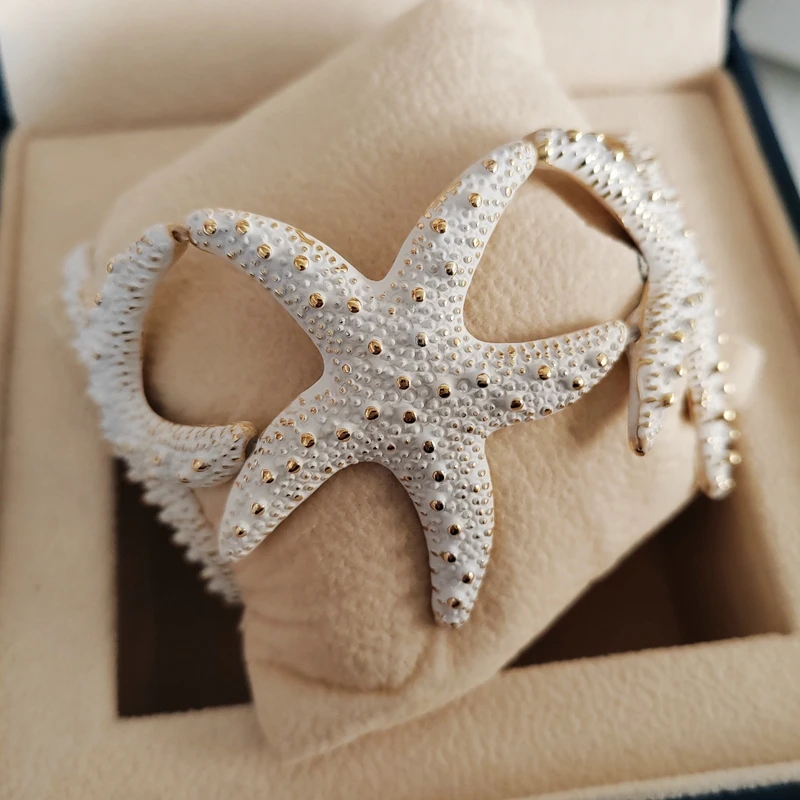 Pearl Bracelet Trendy Starfish Flower Elastic Pearl Bracelet Bangle Jewelry For Women Party Gift