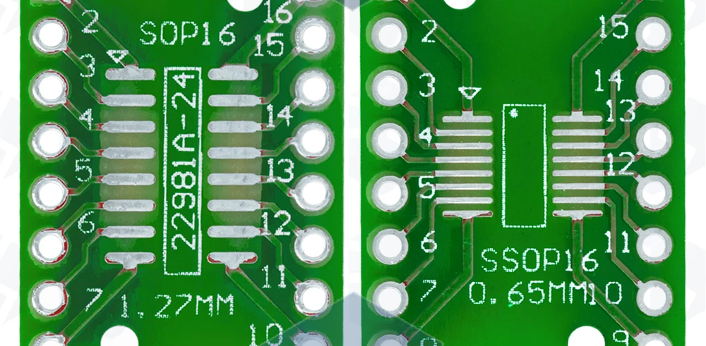 10pcs pcb board kit smd drehen zu dip adapter konverter platte sop msop ssop tssop sot23 8 10 14 16 20 28 smt zu dip – Detail 7