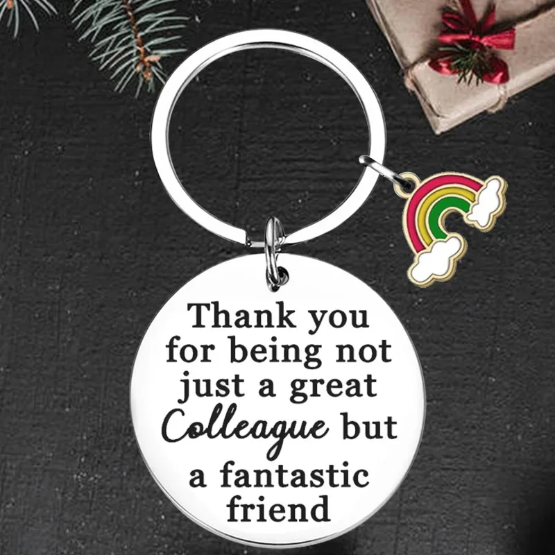 

Cute Colleague Thank You Gift Keychain Pendant Colleague Appreciation Gift Key Chains Coworker Gift Work Friend Gifts