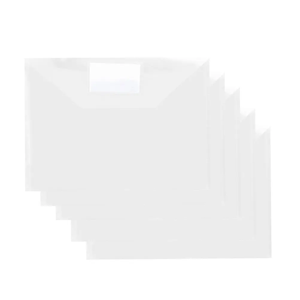 10Pcs A4 플라스틱 문서 폴더(스냅 버튼 포함) 사무실 학교 비즈니스용 투명 파일 정리함(물 사용 가능)