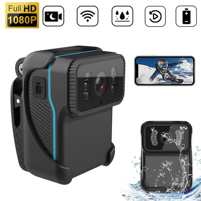 

CS02 1080P HD Portable body Action Camera WiFi DV Camcorder Loop Recording Support TF Card Night Vision Cam MP4 Video