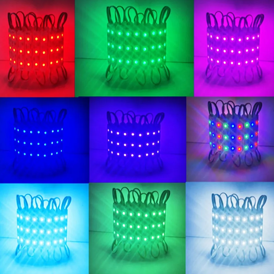 LED modules 20PCS/lot WS2811 RGB LED Modules Light DC12V Waterproof Full Color Advertisement Lamp Shop Signboard Letter Light-box Decoration