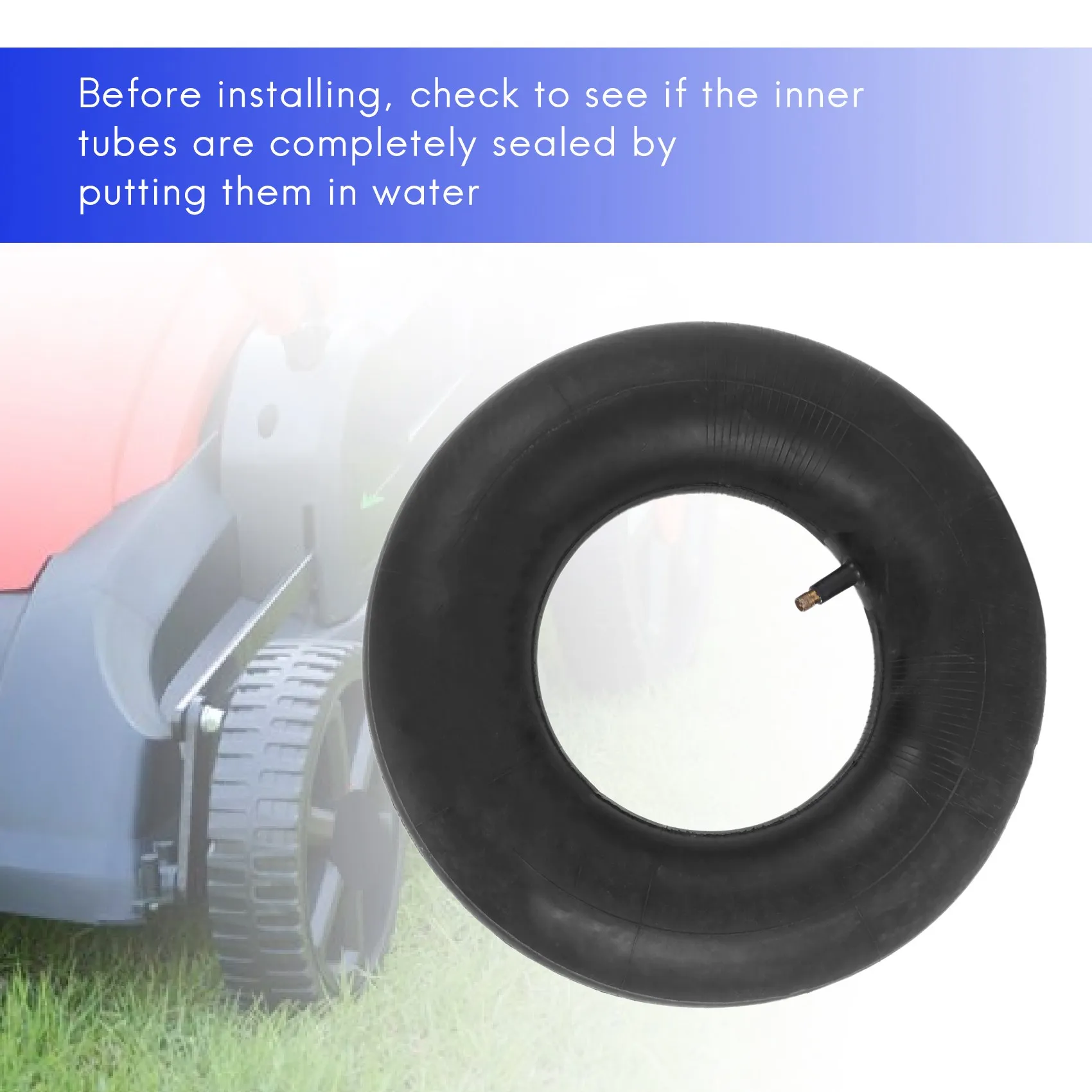 2 PCS 13 x 5.00-6 inch Heavy Duty Inner Tube with TR-13 Straight Valve Stem-for Wheelbarrows, Mowers, Hand Trucks
