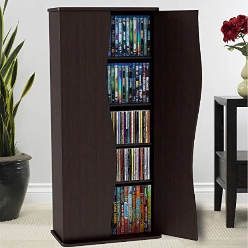 

Atlantic Venus Media Storage Cabinet – Compact Space-Saving Design, Holds up to 198 CDs, or 88 DVDs or 108 Blu-Rays, Magnetic