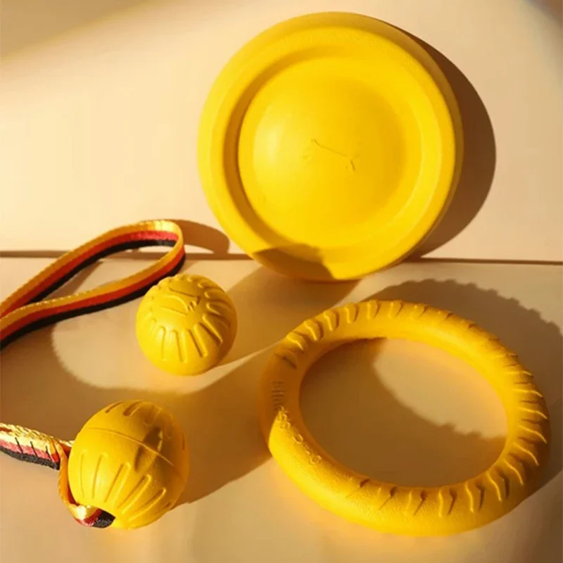 Bola de juguete para perros grandes, anillos interactivos, Frisbees, anillo de tracción para mascotas, molienda de dientes, resistencia a las mordeduras, herramienta para aliviar el estrés, nuevo