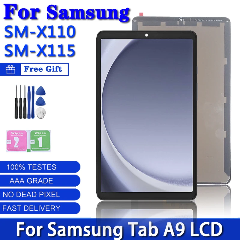 Display Lcd Digitador de Tela de Toque Conjunto de Painel de Vidro Tab a9 Sm-x110 Sm-x115 8.7