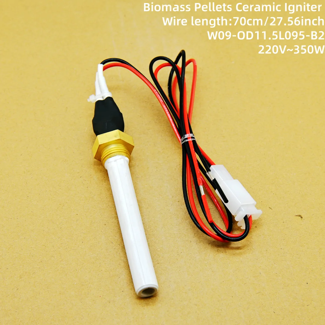 220V 350W pellet stove Igniter BBQ ceramic ignition rod for fast ignition, safety and energy-saving G3/8 screw
