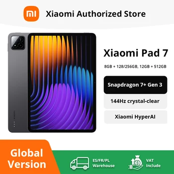 Versione globale Xiaomi Pad 7 Snapdragon 7 + Gen 3 Octa-core CPU Tablet 8850mAh 13MP fotocamera 11.2 "3.2K Display 144Hz 45W ricarica 1