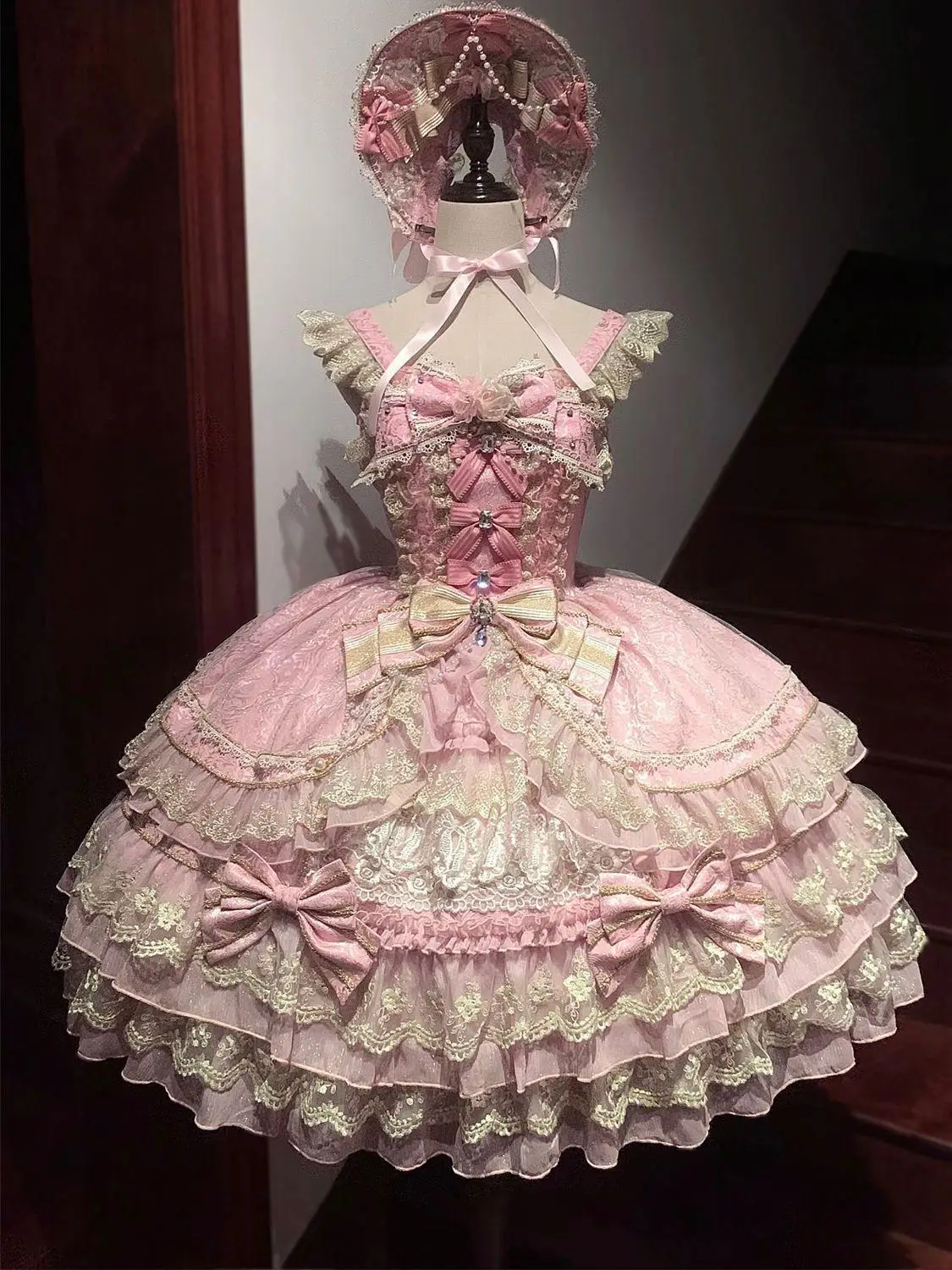 JKS Skirt Y2K Japanese Lolita Strap Dress Kawaii Sleeveless Lace Cosplay Outfit Girl Retro Elegant Daily Party Dress 2026 Summer