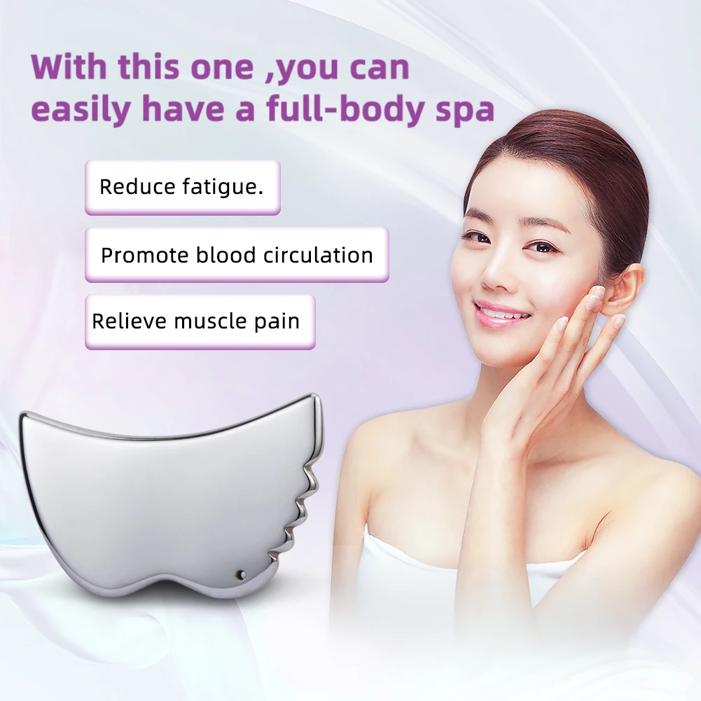 1Pieces Natural Terahertz Guasha Scraper Massager Facial Skin Lifting Reduce Puffiness Face/Body Care Guasha Board Massage Tool