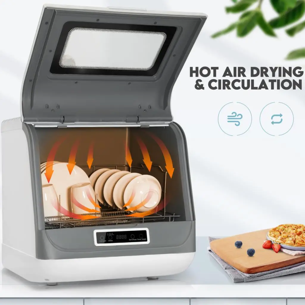 360° Allround Cleaning Free Installation Dishwasher 6 Sets Of Large