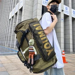 Travel Duffel Bag, Sports Tote Gym Bag For Women, Waterproof Weekender Overnight Bag With Shoe Compartment & Wet Pocket