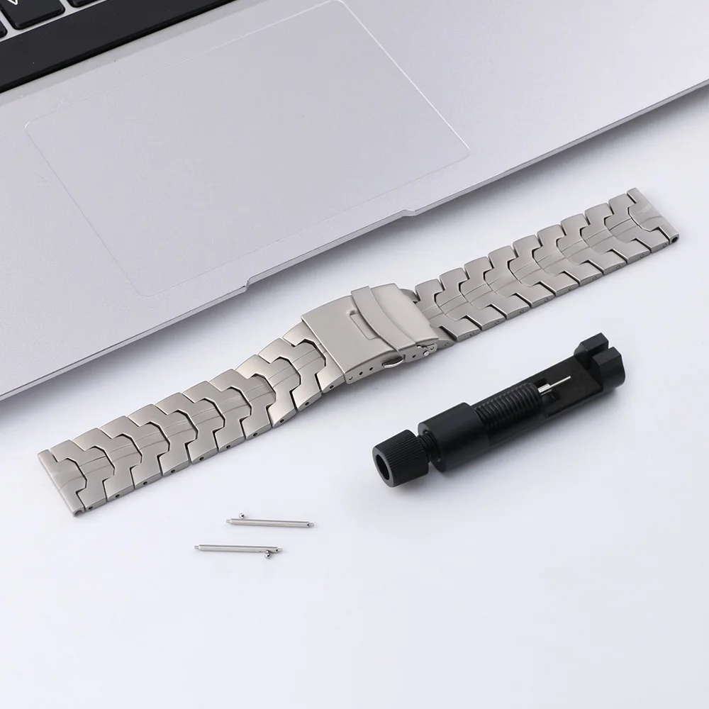 Stainless Steel Band - Premium 22mm Metal Bracelet Watch Strap