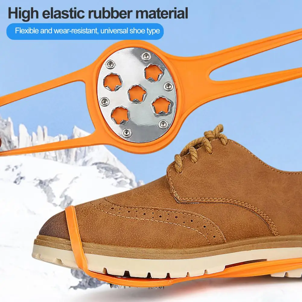 1 Pair Studs Crampons Traction Cleats Snow Shoe Spikes Anti-Skid