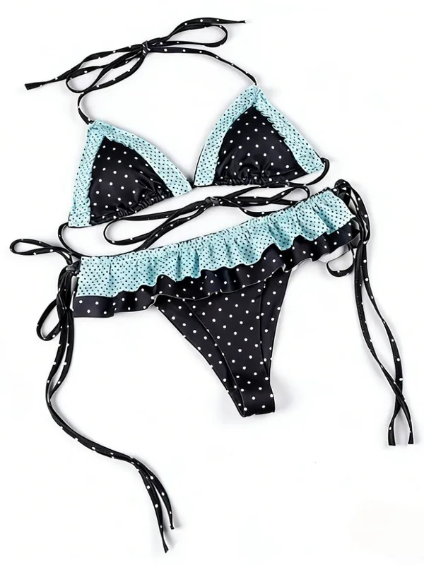 High Waist 2-Piece Split Bikini Set for Women